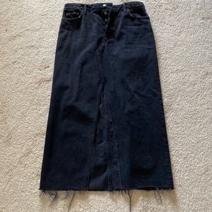 Grlfrnd black denim skirt